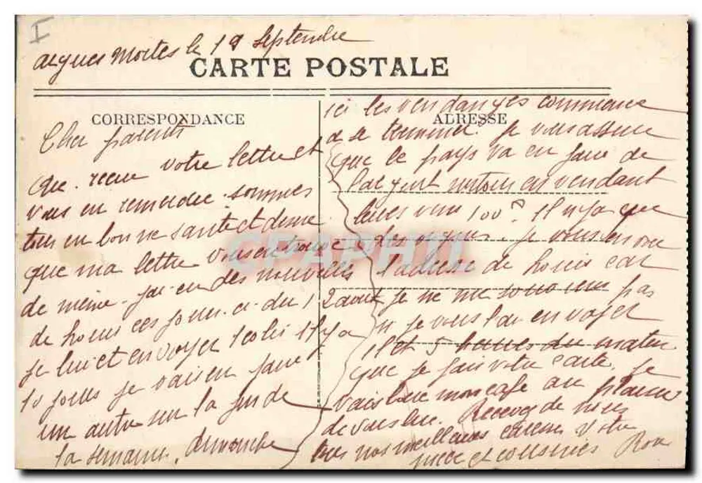 Aigues-Mortes — Die Turm von Constance und der Kai — Mézy V. - Rückseite