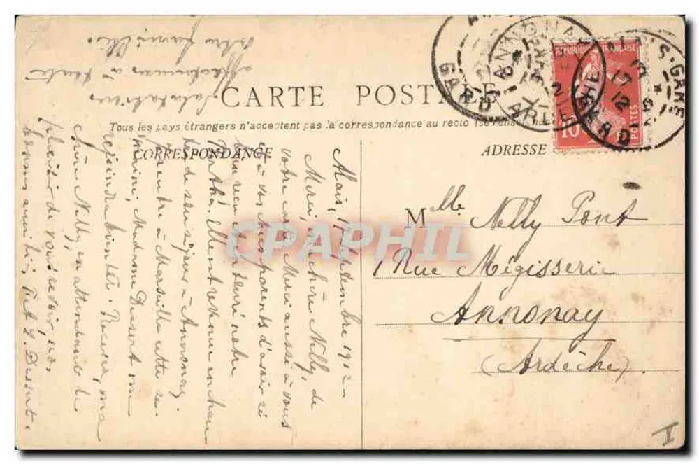 Aigues-Mortes — Torre de Constance — B. F. Chalon-saône - Verso