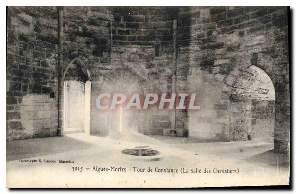 Aigues-Mortes - Turm von Constance (Der Ritterssaal) — Phototypie R. Lacour, Marseille, n° 3015 - Vorderseite