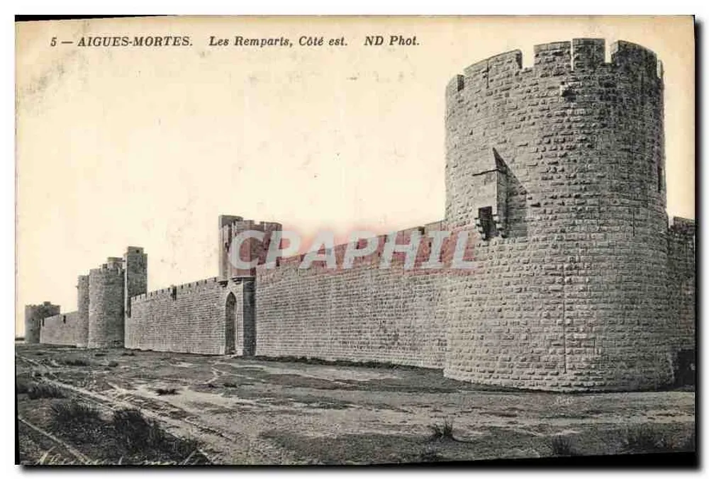 Aigues-Mortes — Die Mauern, Ostseite — ND Phot. - Vorderseite