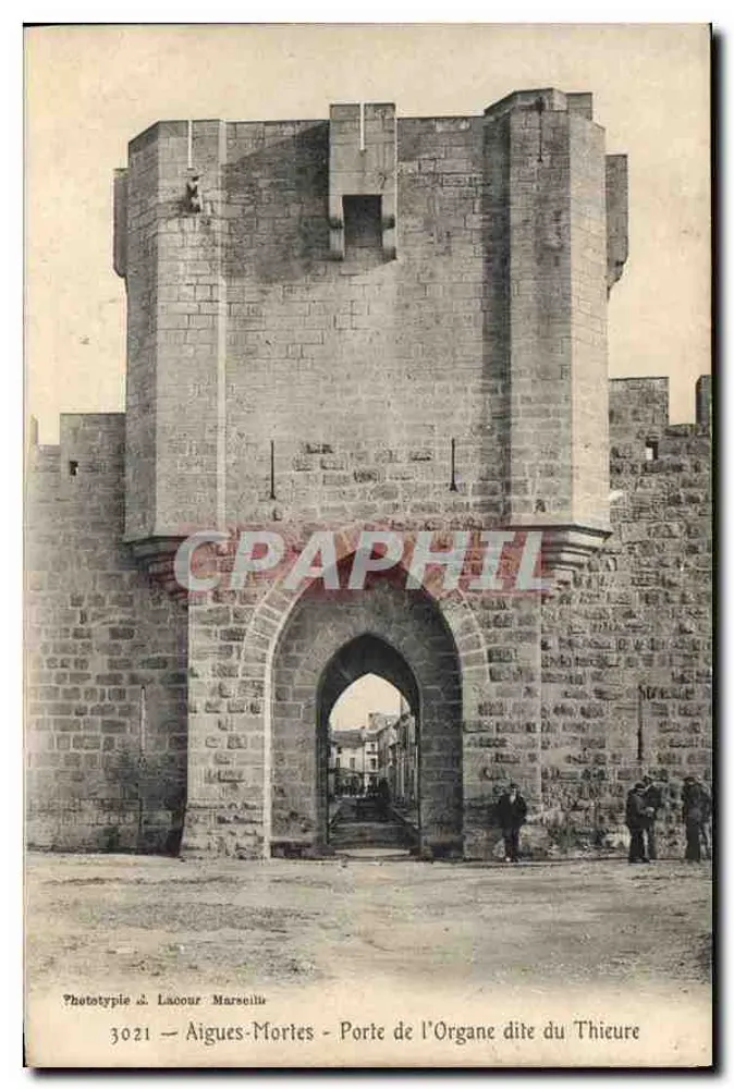 Aigues-Mortes - Tor des Organs genannt Thieure — Phototypie J. Lacour, Marseille, n° 3021 - Vorderseite