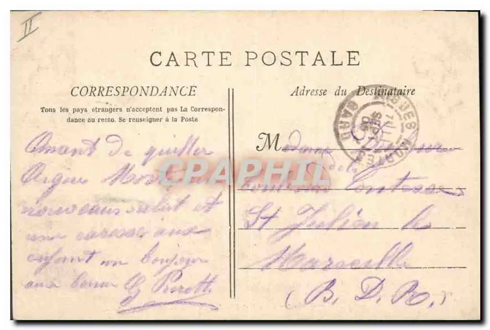 Aigues-Mortes — Das Retabel der Kapelle der Grauen Bußbrüder — Phototypie R. Lacour, Marseille, Nr. 3022 - Rückseite
