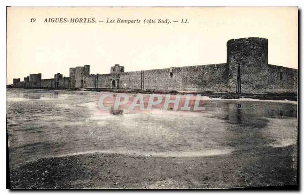 Aigues-Mortes — Die Mauern (Südseite) — LL - Vorderseite