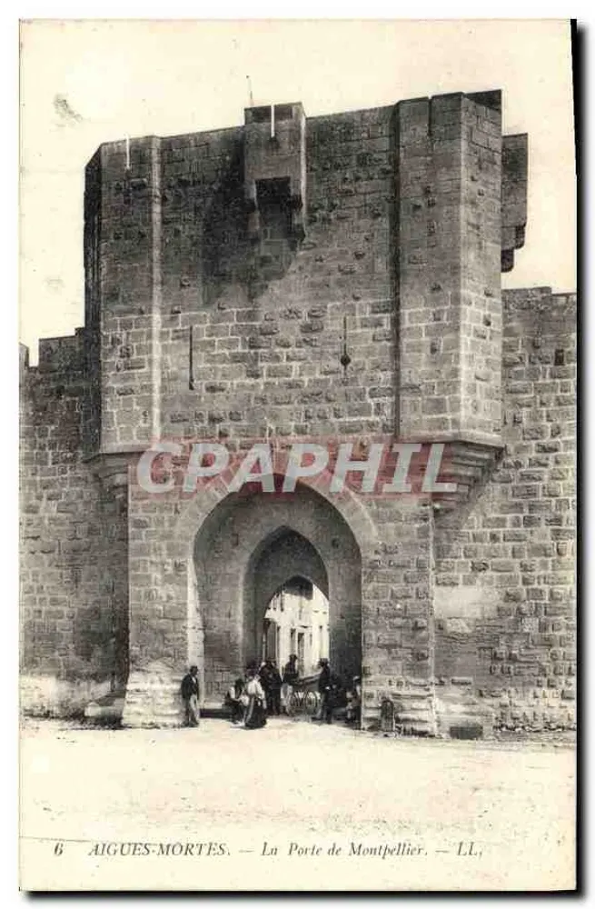 Aigues-Mortes — A Porta de Montpellier — LL, n°6 - Frente