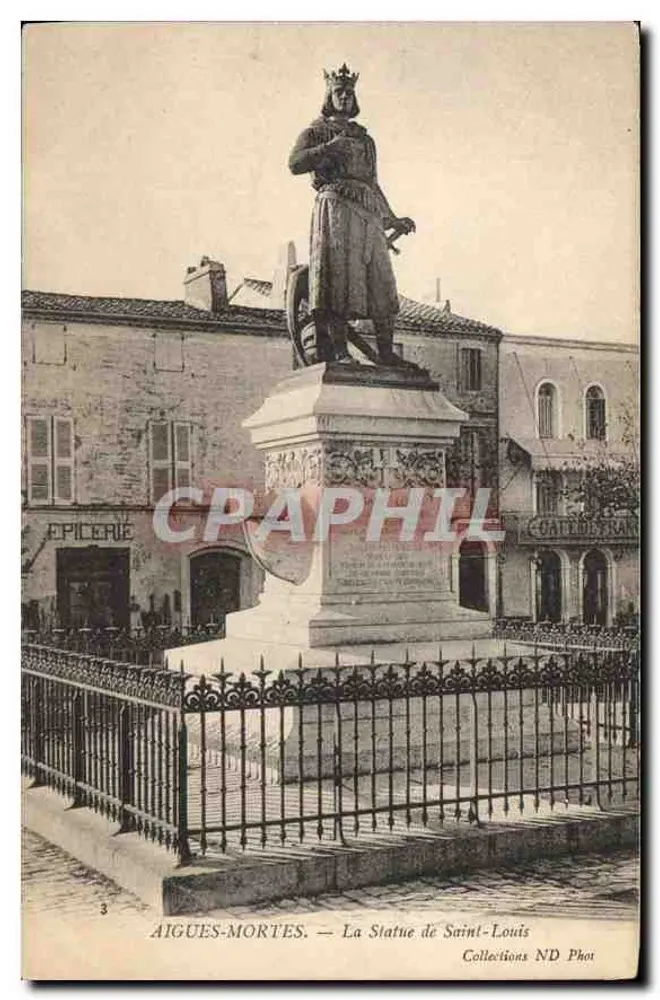 Aigues-Mortes — La Statua di San Luigi — Collezioni ND Phot - Recto