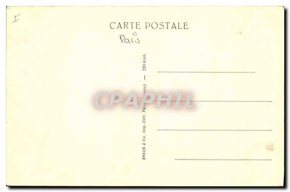 Aigues-Mortes — Turm von Constance und Wohnsitz der Herren — Verlag Braun & Cie, Paris - Rückseite