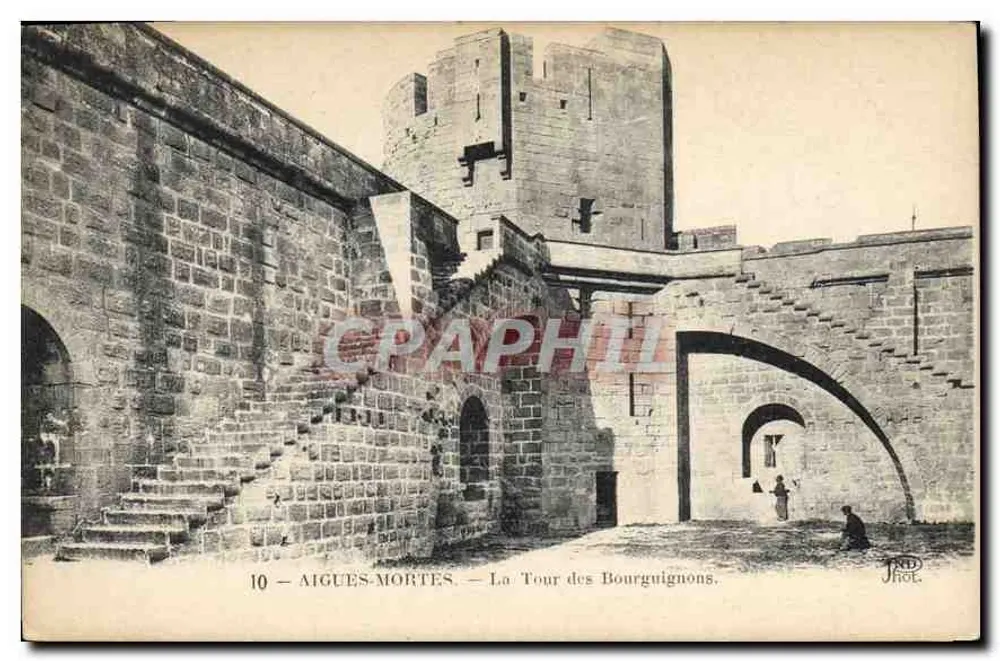 Aigues-Mortes — Torre dos Borgonheses — Imp. Criée, Paris - Frente