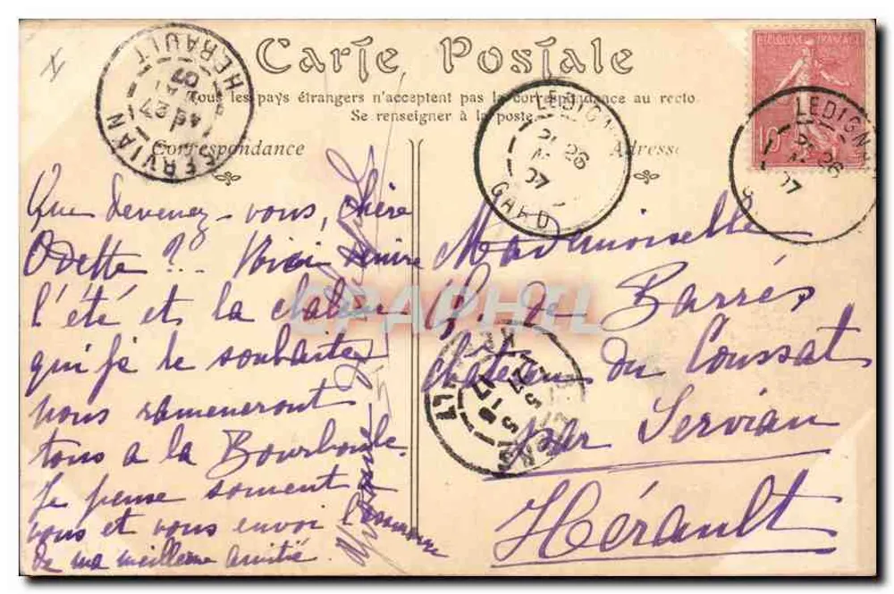 Aigues-Mortes — La Porte des Cordeliers — unbekannter Verlag, Nr. 19 - Rückseite