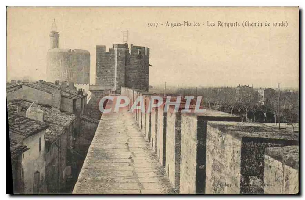 Aigues-Mortes - Die Mauern (Wandelpfad) — Verlag Philibyp & Cie, Marseille, n° 3017 - Vorderseite