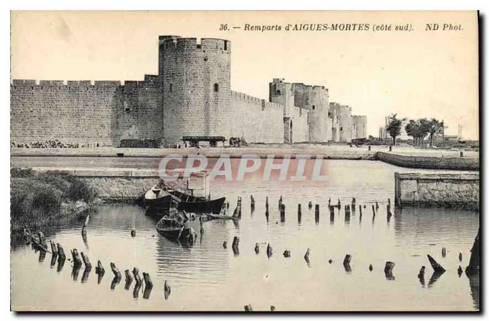 Mauern von AIGUES-MORTES (Südseite) — ND Fotografie - Vorderseite