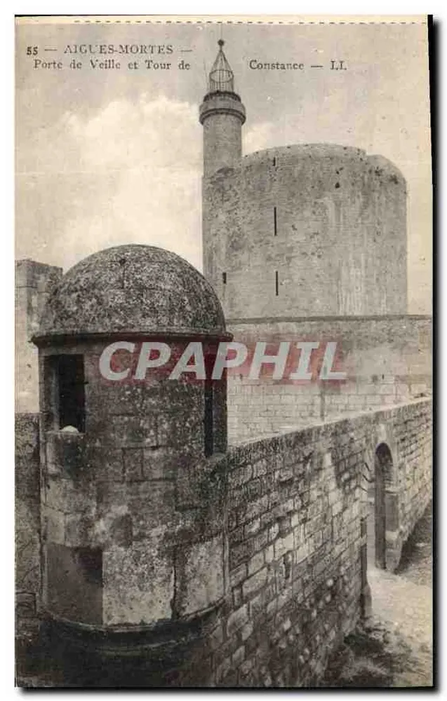 Aigues-Mortes — Tor zur Aufsicht und Turm von Constance — L.I. - Vorderseite