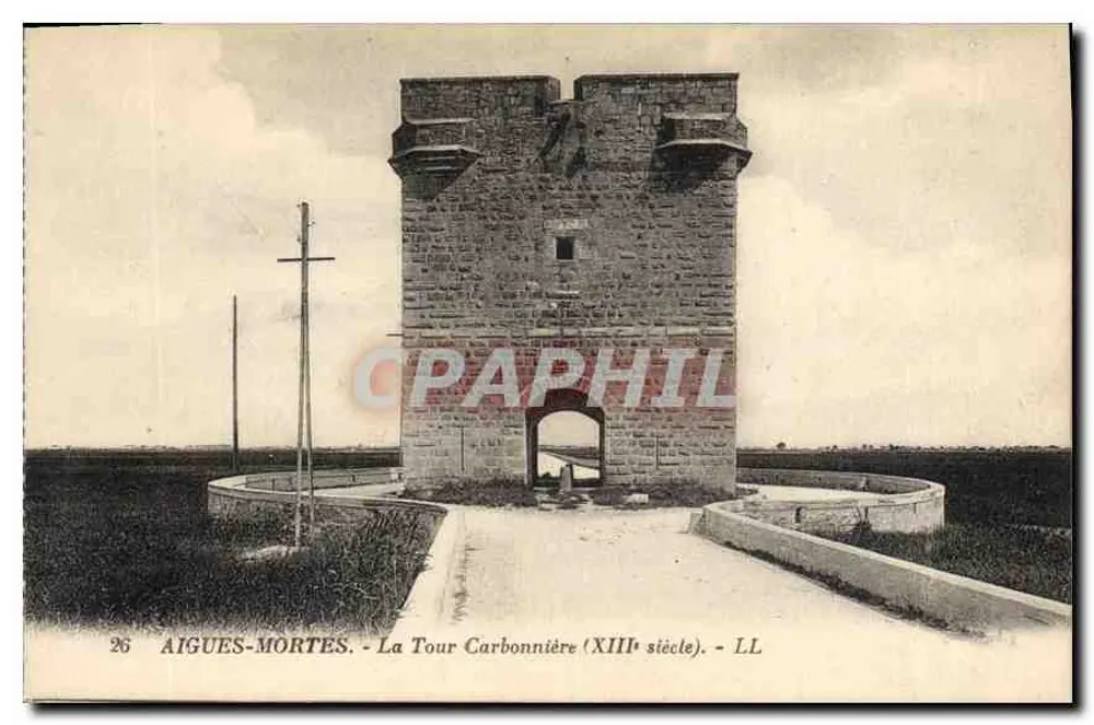 Aigues-Mortes - Die Carbonnière-Turm (13. Jahrhundert) - LL - Vorderseite