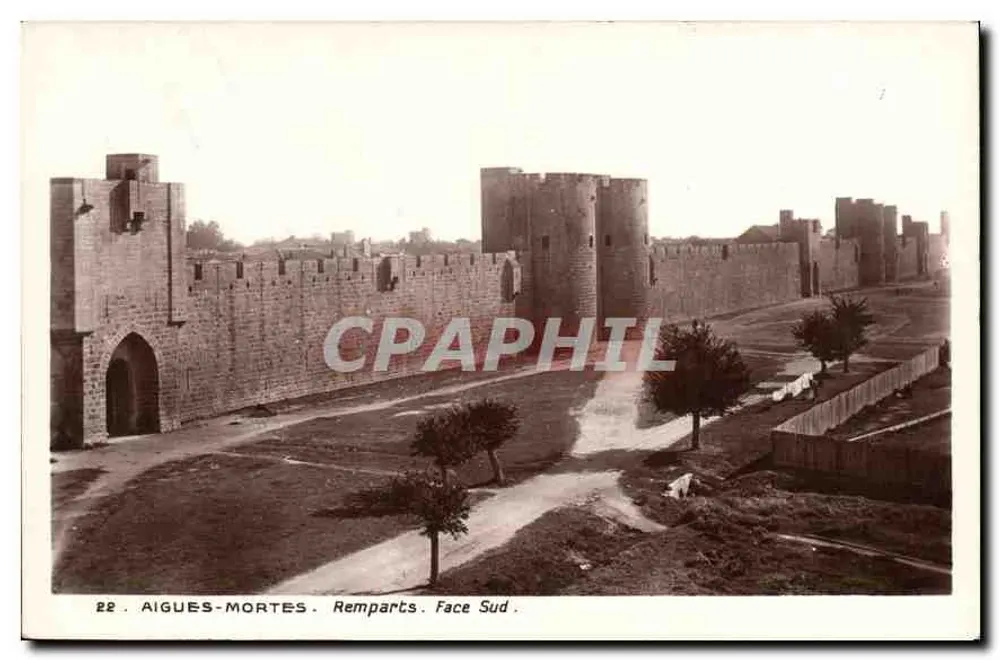Aigues-Mortes — Mauern. Südseite — Ausgabe der Historischen Denkmäler im Grand Palais - Vorderseite
