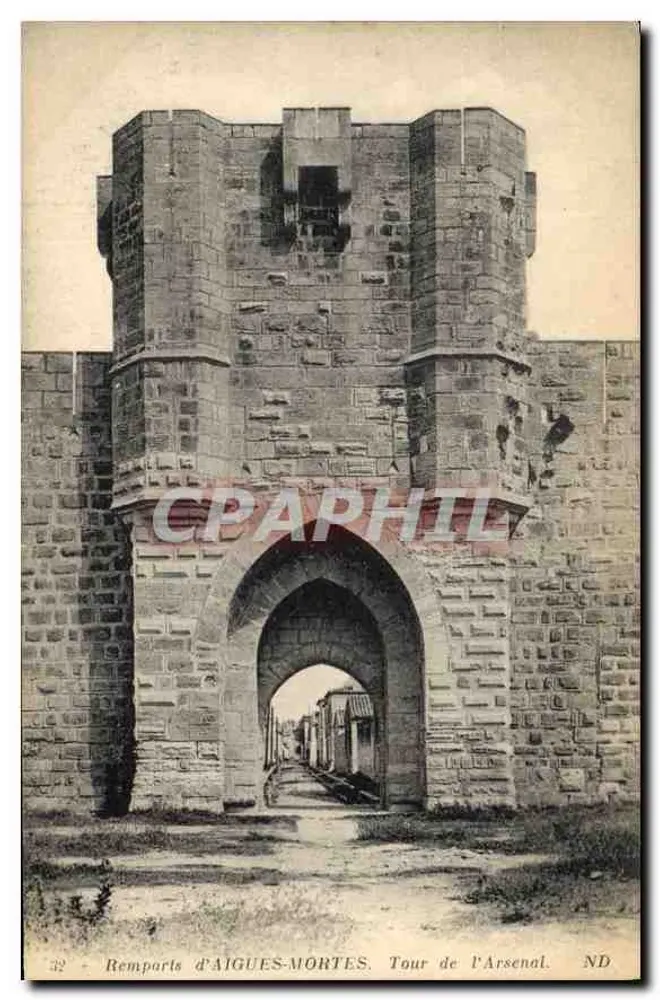Aigues-Mortes — Turm des Arsenal — Mauern — Verlag ND, Nr. 32 - Vorderseite
