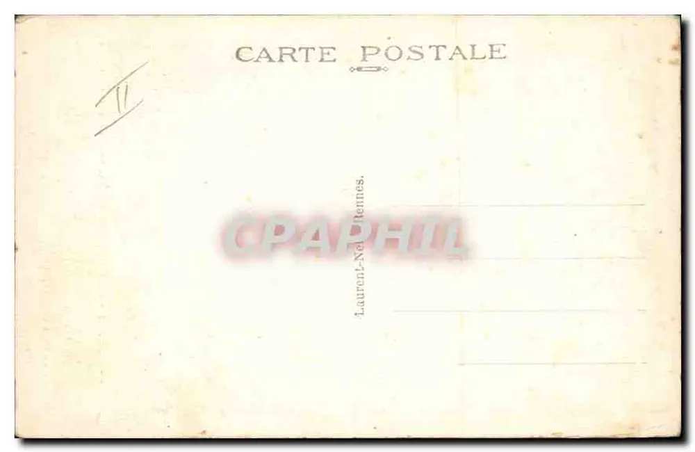 Rennes - La Porte Mordelaise, oder einst Royale — Reste der gallo-römischen Pforte, Verlag Laurent, n°4455 - Rückseite