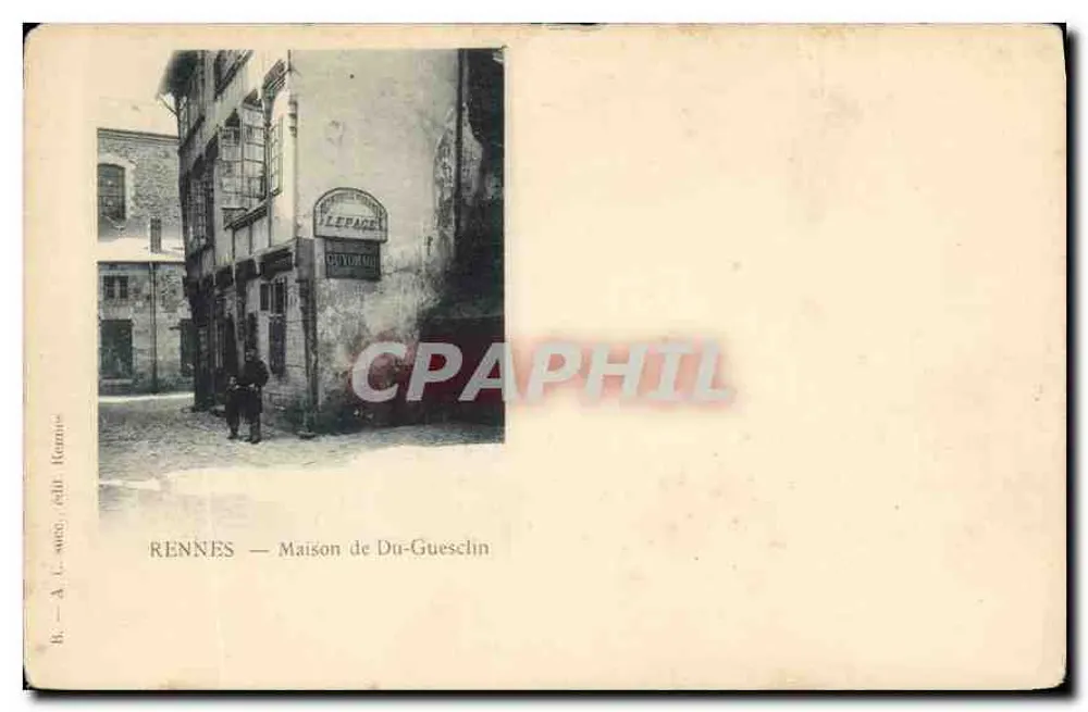 Rennes — Casa de Du-Guesclin — B. A. L. - succ. (série 1000, edição Rennes) - Frente