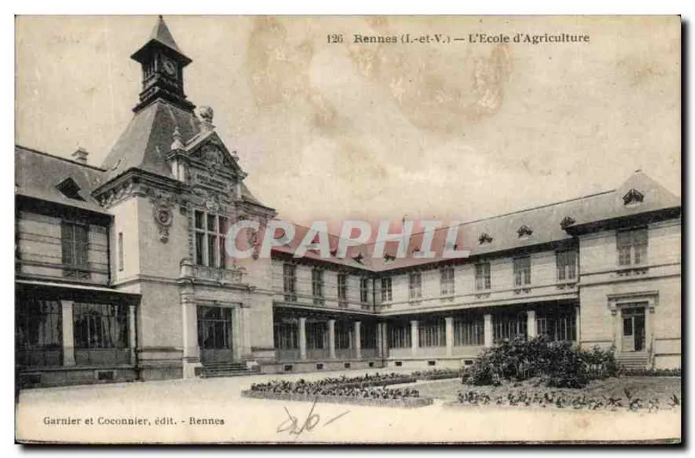 Rennes (Il-et-V.) — A Escola de Agricultura — Garnier e Coconnier, editor — Rennes - Frente