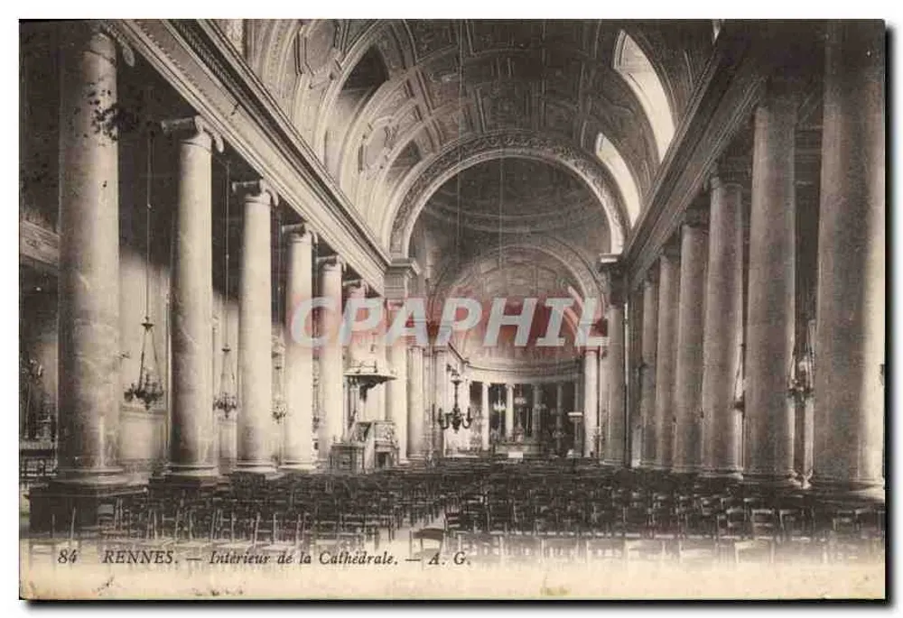 Rennes — Interior da Catedral — A.G. n°84 - Frente