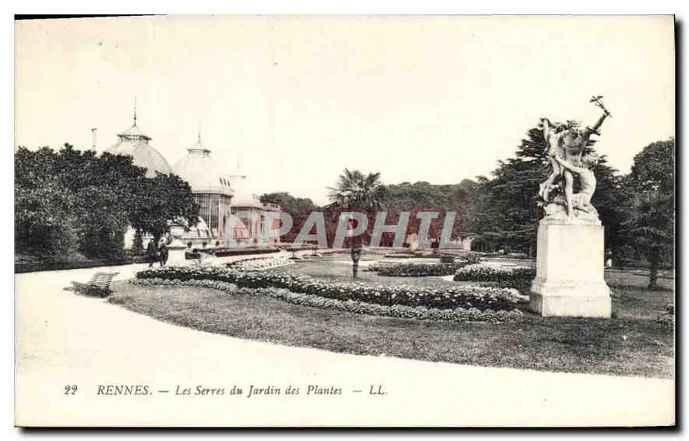 Rennes — Die Gewächshäuser des Jardin des Plantes — LL. - Vorderseite