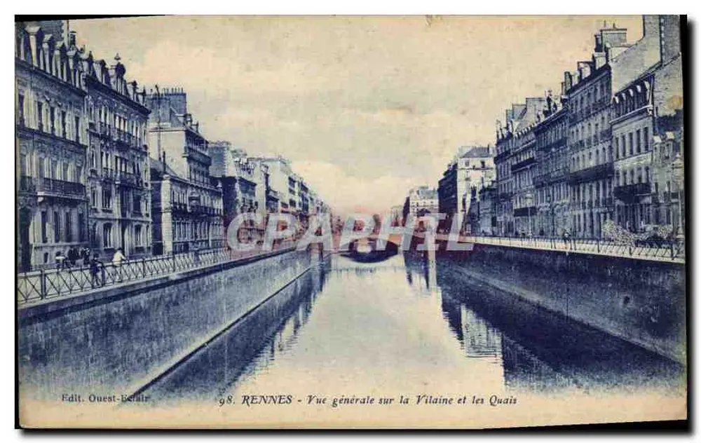 Rennes - Allgemeiner Blick über die Vilaine und die Quais — Edit. Ouest-Belair, n°98 - Vorderseite