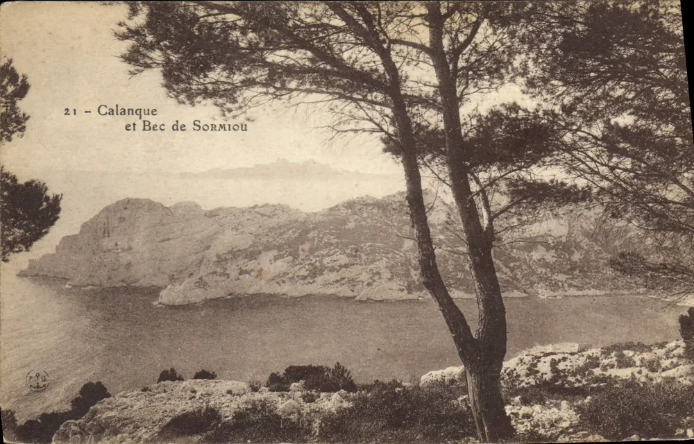 Calanque e Bec de Sormiou — vista costeira — série 21 - Frente
