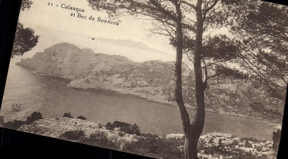 Calanque e Bec de Sormiou — vista panorâmica — editor não identificado, n° de série 21 - Frente