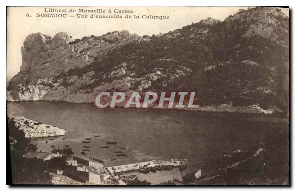 Küste von Marseille bis Cassis — 6. Sormiou — Überblick der Calanque - Vorderseite