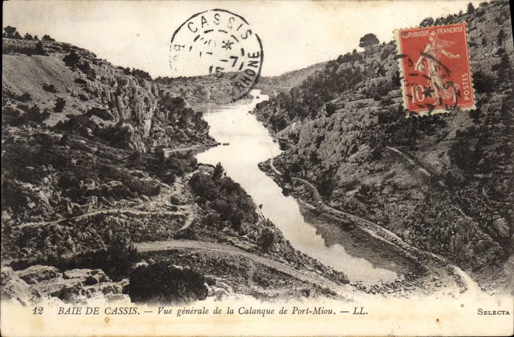 Bucht von Cassis — Allgemeiner Blick auf die Calanque de Port-Miou — Selecta - Vorderseite