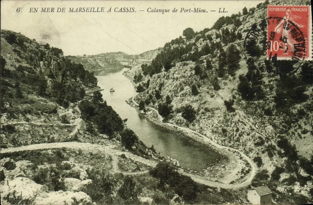 Calanque de Port-Miou — Ansicht der See von Marseille nach Cassis — LL. - Vorderseite