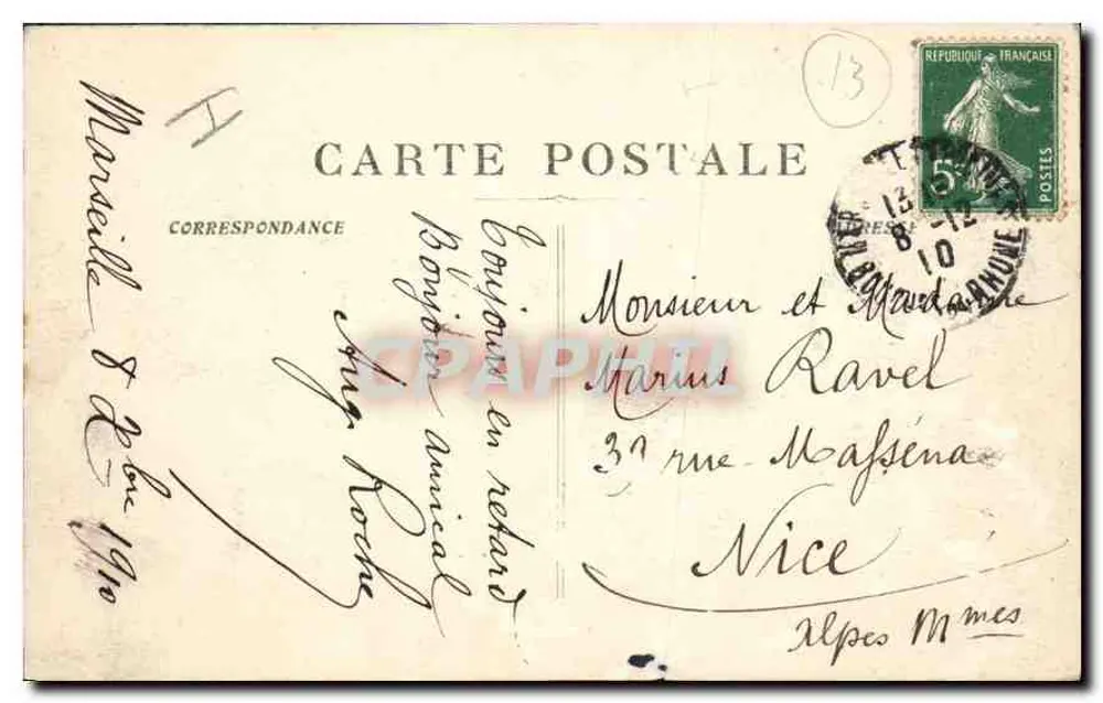 Entrada da Catanque de Port Miou — vista panorâmica — editor não identificado, n° de série 37 - Verso