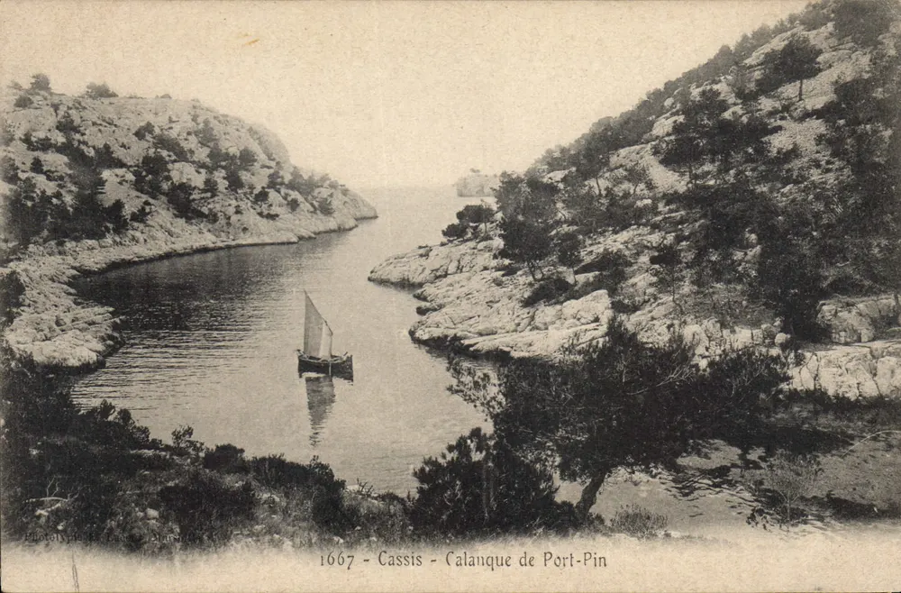 A Calanque de Port-Pin — Cassis — Fototipias Launay, n° 1667 - Frente