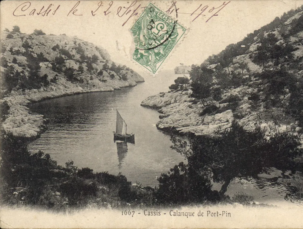Cassis - Calanque de Port-Pin — Phototype R. Lamy, série 1667 - Frente