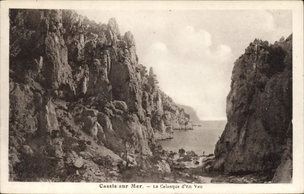 Cassis-sur-Mer — A Calanque d'En Vau — A. Tardy, Photo-Edit., 40, quai du Port, Marseille - Frente