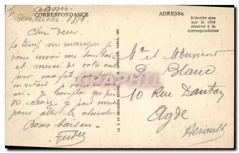 Calanque de l'Oule — LL — n°7 - Verso