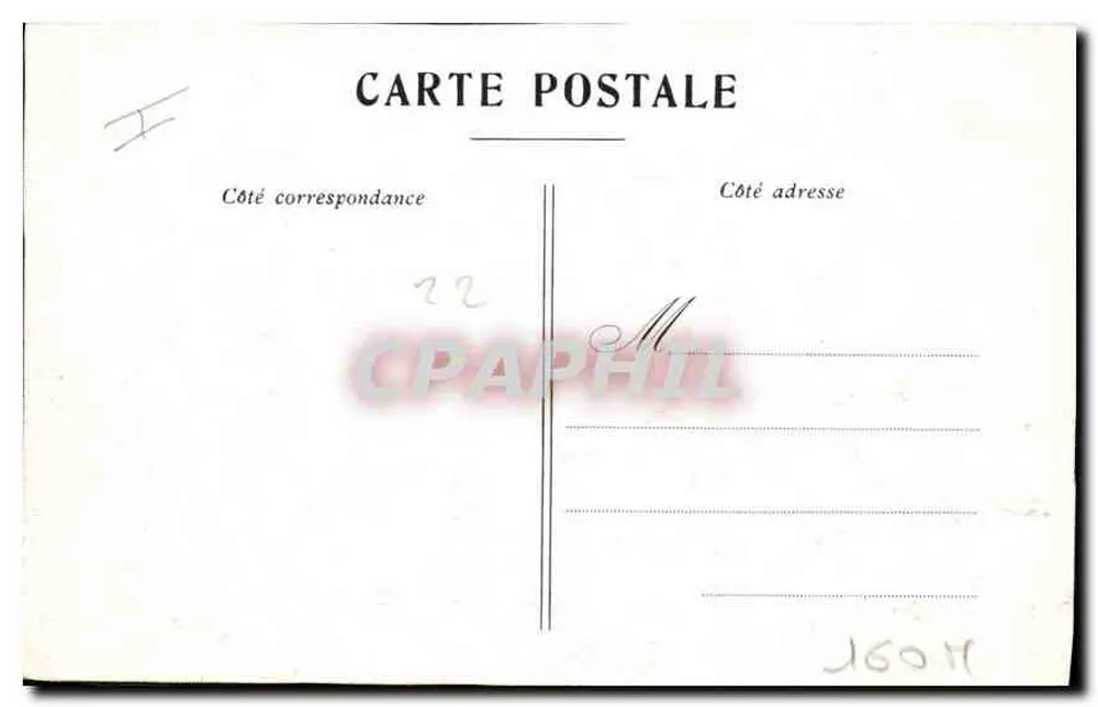 Castelo de Ploumanach — vista do castelo sobre rochedos — editor não identificado - Verso