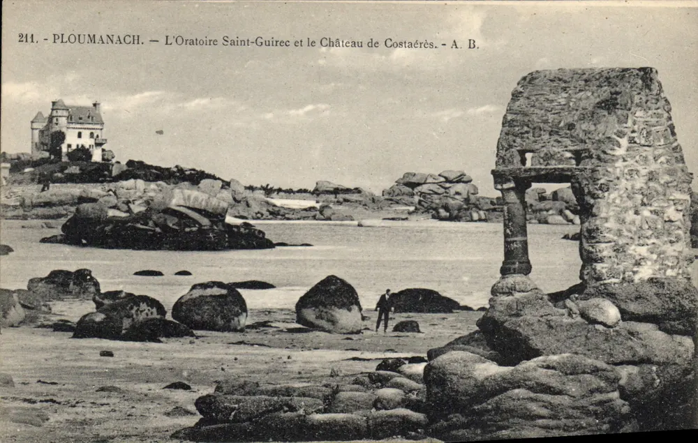 PLOUMANACH — Das Oratorium Saint-Guirec und das Schloss Costaérès — A. B. - Vorderseite