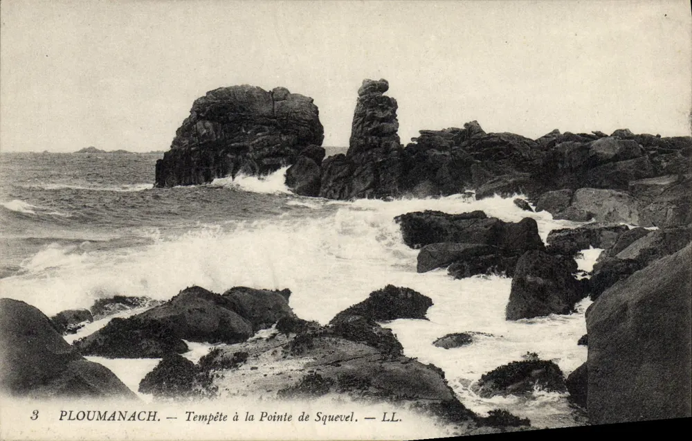 PLOUMANACH — Tempestade na Ponta de Squevel — LL. — N°3 - Frente