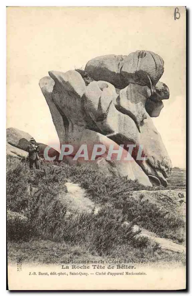 Ploumanach (Côte-du-Nord) — La Roche Tête de Bélîer — J.-R. Barnt, Verleger-Fotograf, Saint-Quay - Vorderseite