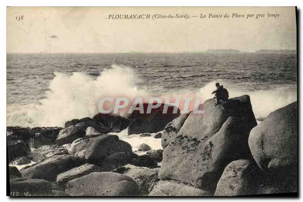 PLOUMANAC'H (Côtes-du-Nord) — La Pointe du Phare par gros temps — n° 138 - Vorderseite