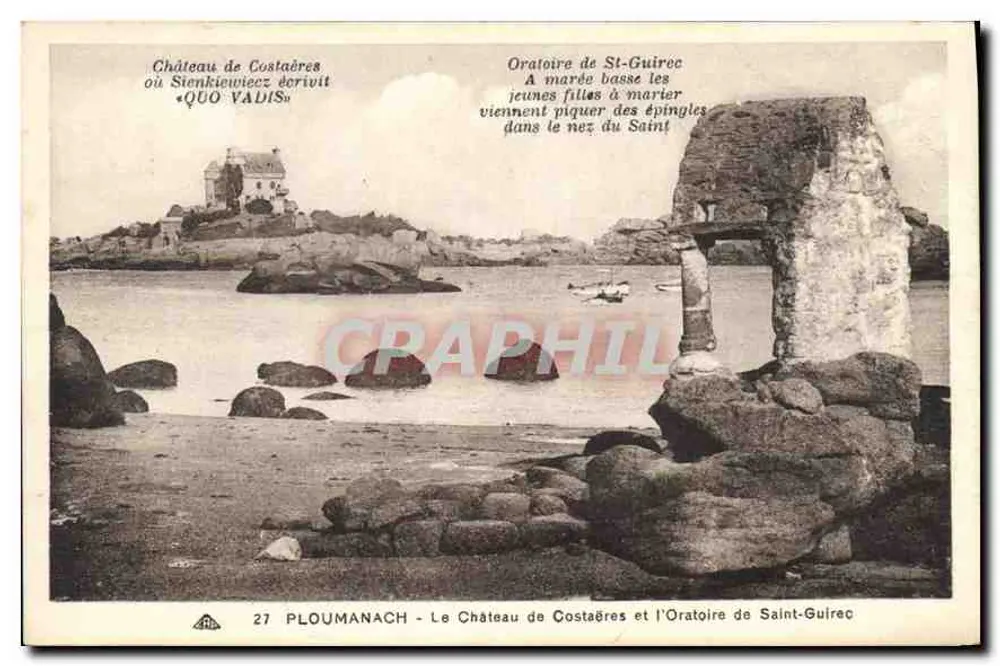 PLOUMANACH - Schloss Costaères und das Oratorium Saint-Guirec - Vorderseite
