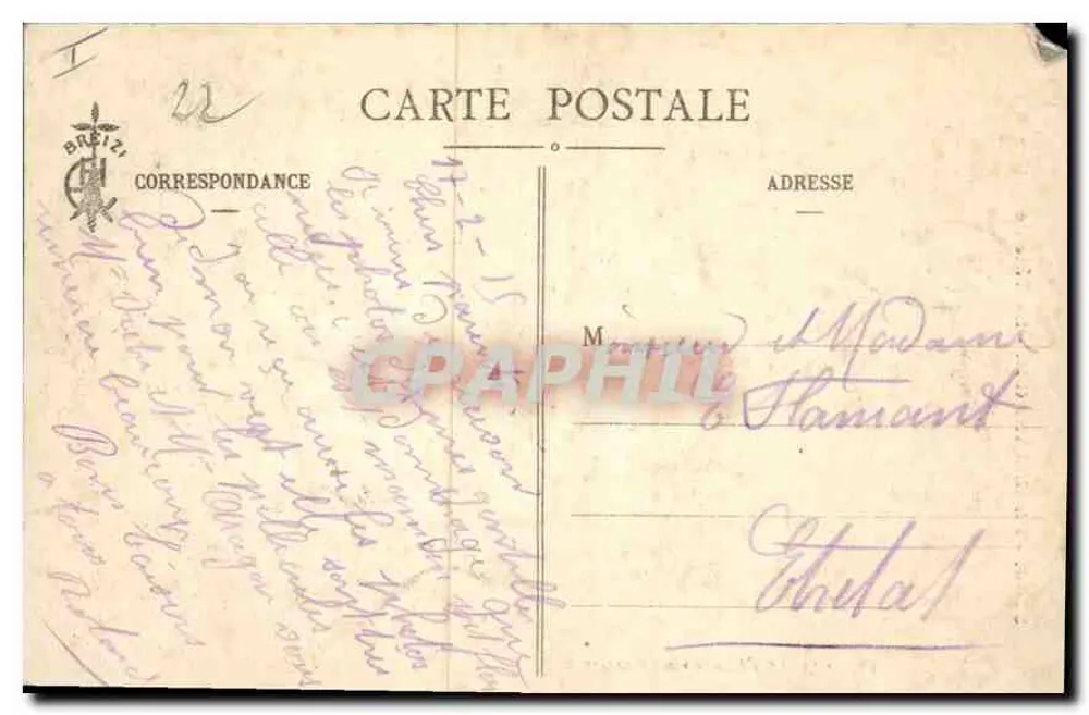 Ploumanac'h — A Cabeça de Bélièr — Rochas Estranhas (C. E. H.) - Verso