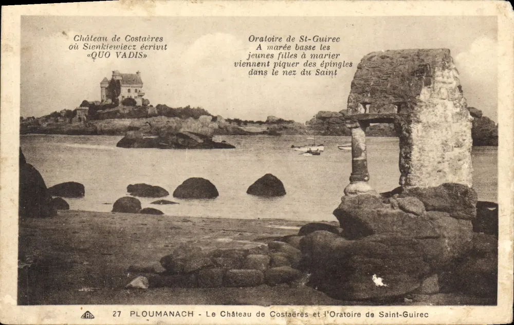 Schloss Costaères und das Oratorium von Saint-Guirec — PLOUMANACH — n°27 - Vorderseite