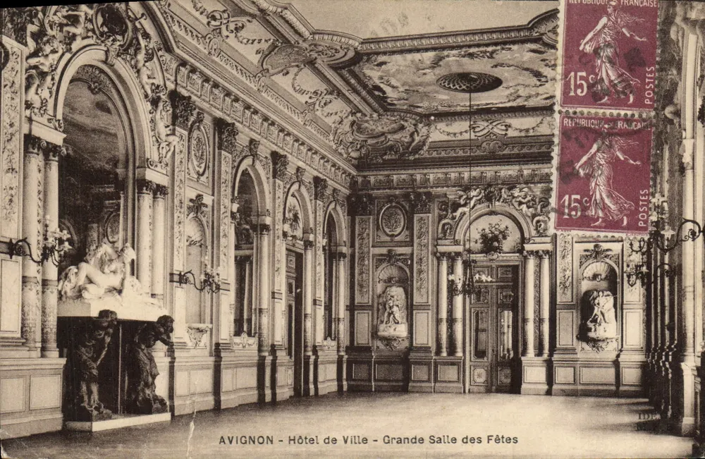 Avignon - Rathaus - Großer Saal der Feste — Verleger M. F. Beau - Vorderseite