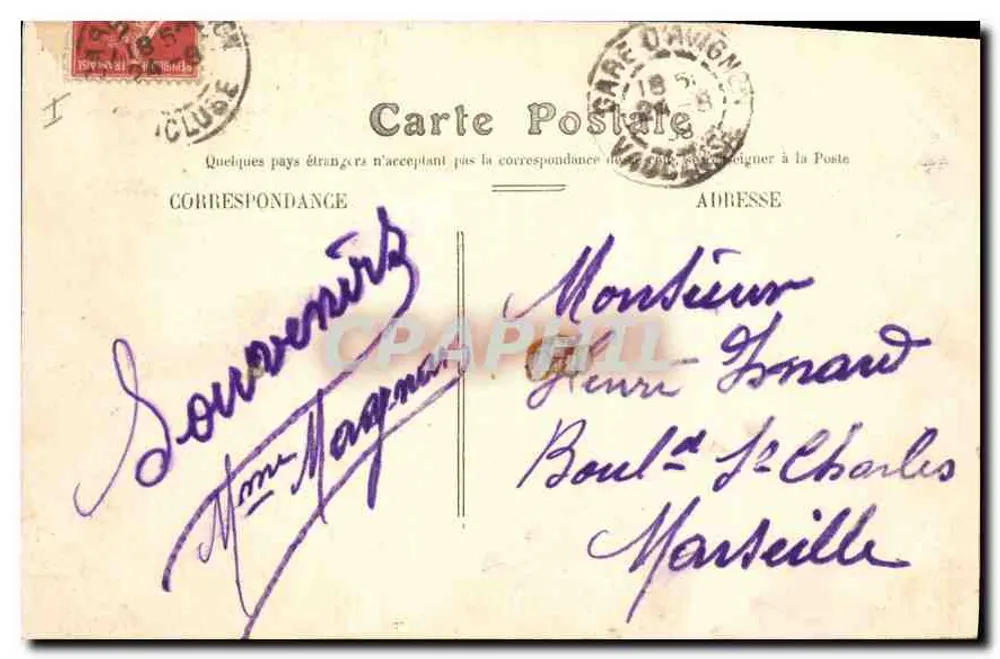 Avignon — Palácio dos Papas — Edição N.G. - Verso