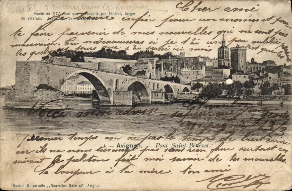 Avignon — Ponte Saint-Bénézet — Maison Universelle, Novas Galerias - Frente