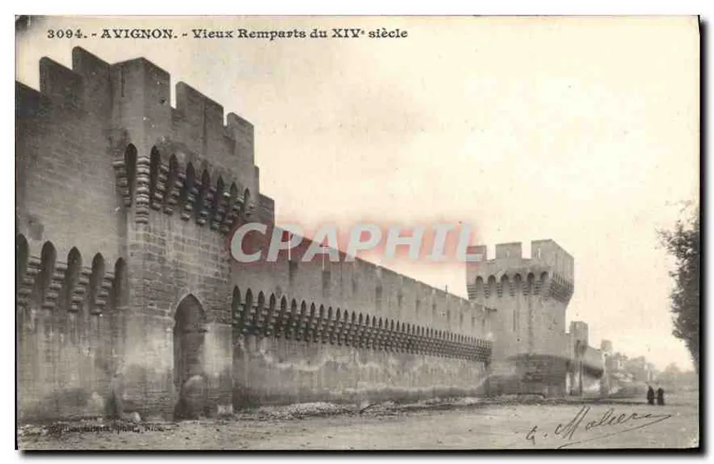 Avignon - Alte Mauern des 14. Jahrhunderts — G. Malher, n° 3094 - Vorderseite