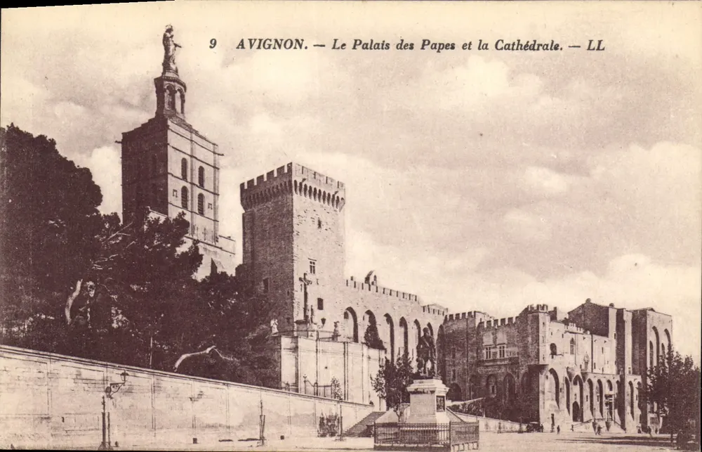 Avignon — Das Palais des Papes und die Kathedrale — LL - Vorderseite