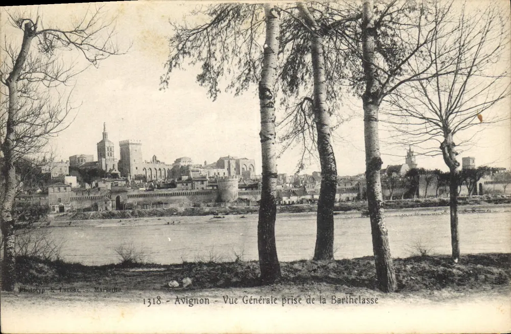 Avignon — Vista Geral tirada da Barithelasse — Phototyp L. TACOIN, Marselha, n°1318 - Frente