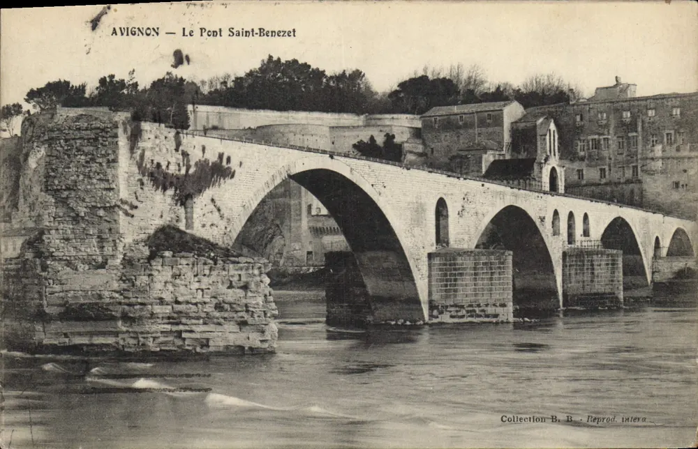 Avignon — O Ponte Saint-Benezet — Coleção B. B. Reprod. intera - Frente
