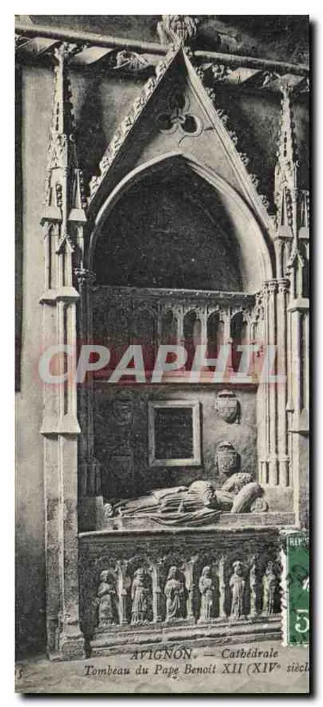Avignon — Catedral — Túmulo do Papa Bento XII (século XIV) - Frente